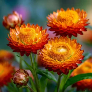 Orange Strawflower Seeds - 50 Count, Everlasting Bright Cut Flowers - Image 2