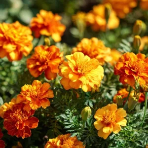 Petite French Marigold Seeds Mix - 300 Count Multi-Color Blooms for Garden & Containers - Image 2
