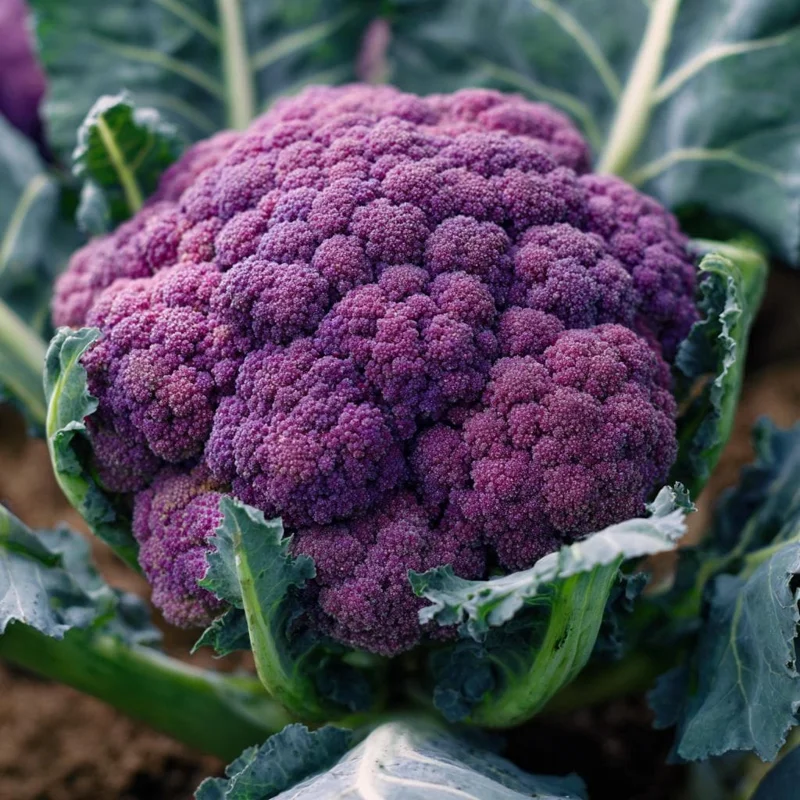 Purple Cauliflower Seeds - 100 Heirloom Brassica oleracea Seeds for Home Garden - Image 2