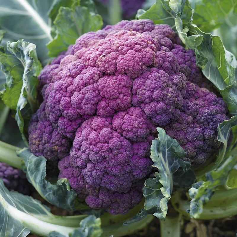 Purple Cauliflower Seeds - 100 Heirloom Brassica oleracea Seeds for Home Garden - Image 3
