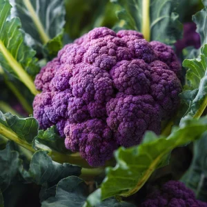 Purple Cauliflower Seeds - 100 Heirloom Brassica oleracea Seeds for Home Garden - Image 1