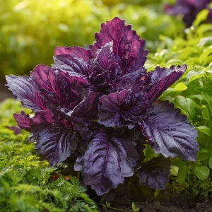 Purple Ruffles Basil Seeds - Heirloom Aromatic Herb, Deep Purple Leaves, 150 Seeds - Image 2