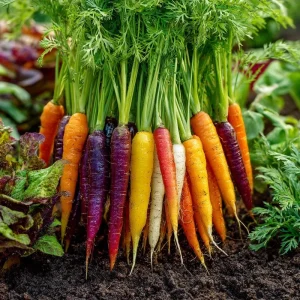 Rainbow Carrot Seeds - Heirloom Mix, Colorful Gardens, 150 Seed Packet, Outdoor - Image 2