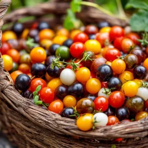 Rainbow Mix Cherry Tomato Seeds - 25 Heirloom Multicolor Varieties for Garden - Image 3