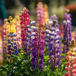Rainbow Mixed Color Lupine Seeds – Vibrant Multi-Colored Spikes 50 Seeds – Pollinator Friendly - Image 2