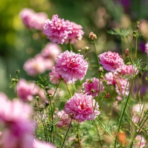 Rose Bonbon Cosmos Seeds - 25 Count, Rose-Pink Double Blooms, Annual Flower Seeds - Image 2