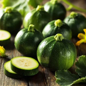 Round Zucchini Seeds - Heirloom Summer Squash - 25 Seeds for Gardens - Image 1
