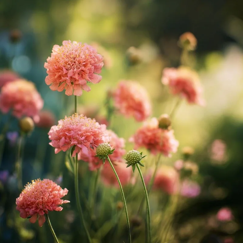 Salmon Queen Scabiosa Seeds - 50 Count Pincushion Flowers for Gardens & Bouquets, Salmon Pink - Image 6