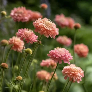 Salmon Queen Scabiosa Seeds - 50 Count Pincushion Flowers for Gardens & Bouquets, Salmon Pink - Image 1
