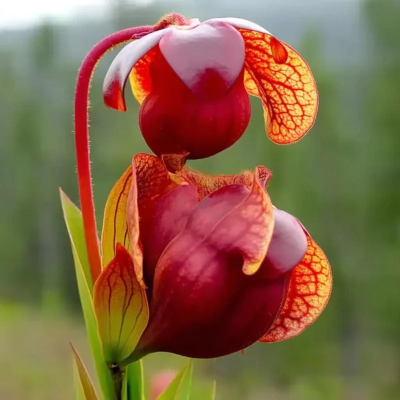 Sarracenia Purpurea Seeds - 30 Purple Pitcher Plant Seeds, Carnivorous Bog Blooms - Image 1