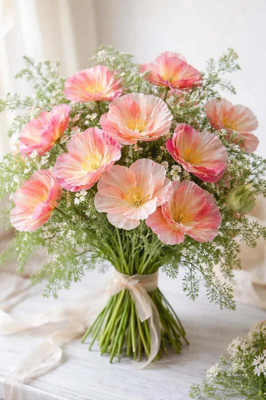 Silky Chiffon Poppy Seeds Appleblossom - 100 Seeds - Delicate Ornamental Outdoor Blooms - Image 4