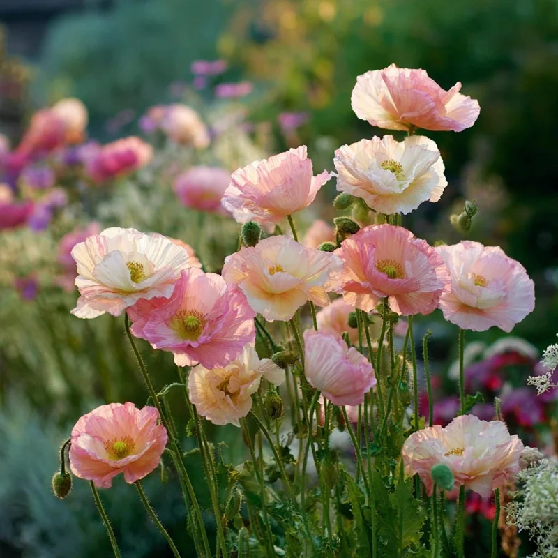 Silky Chiffon Poppy Seeds Appleblossom - 100 Seeds - Delicate Ornamental Outdoor Blooms - Image 1