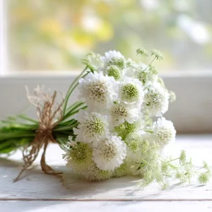 Snowmaiden Scabiosa Seeds - 50 Count - Elegant White Pincushion Flowers for Garden - Image 1