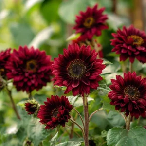 Velvet Queen Sunflower Seeds - 25 Heirloom Helianthus annuus for Gardens - Image 2