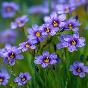 Western Blue Eyed Grass Seeds - 100 Sisyrinchium bellum Seeds, Perennial Wildflower, Outdoor - Image 1