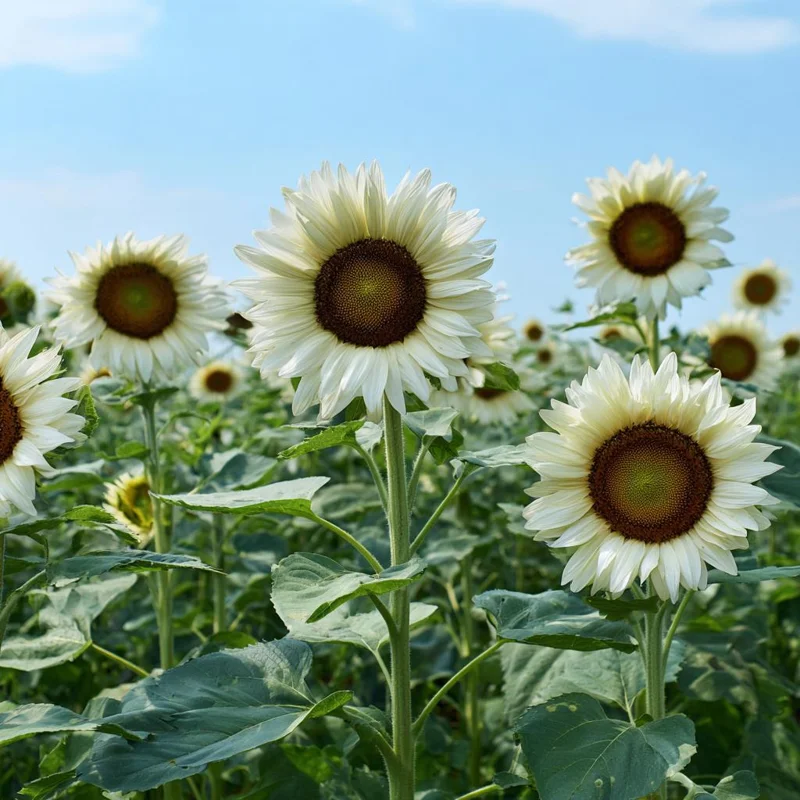 White Nite Sunflower Seeds (20 Seeds) - Creamy-White Blooms, Easy-Grow Annual - Image 2