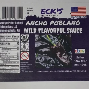 Ancho Poblano Pepper Sauce - Mild Flavor, 5 oz Bottle for Salads - Image 2