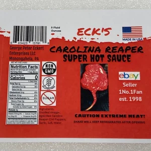 Carolina Reaper Hot Sauce 5 oz Bottle - Extreme Spice & Garlic Flavor - Image 2
