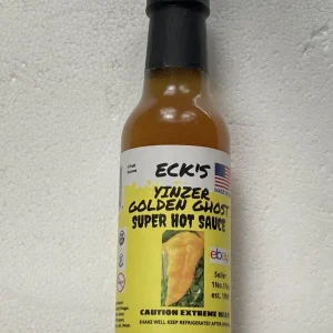 Golden Ghost Super Hot Pepper Sauce - 5 oz Bottle - Extreme Heat - Image 1