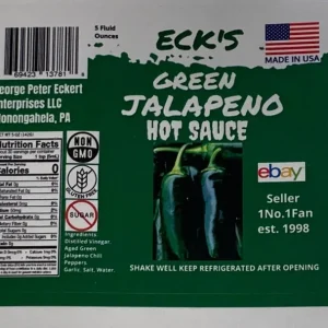 Green Jalapeno Hot Sauce 5 oz Bottle - Organic, Vegan, Gluten-Free - Image 2