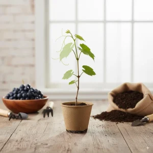 Muscadine Hybrid Grape Vine Live Starter Plant – 5-9 Inches Tall – Cold Hardy - Image 1