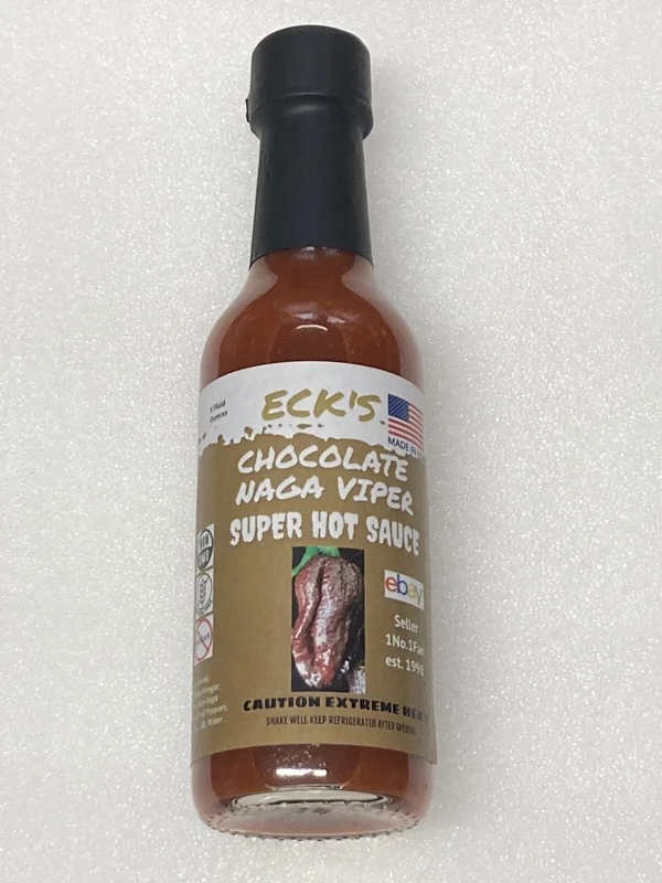 Naga Viper Super Hot Pepper Sauce 5 oz Bottle - Extreme Heat, Organic, Vegan, Gluten-Free - Image 1