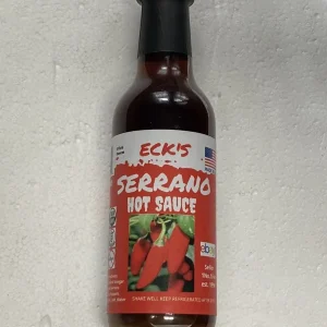 Serrano Hot Pepper Sauce 5 oz Bottle - Organic, Vegan, Gluten-Free - Image 1