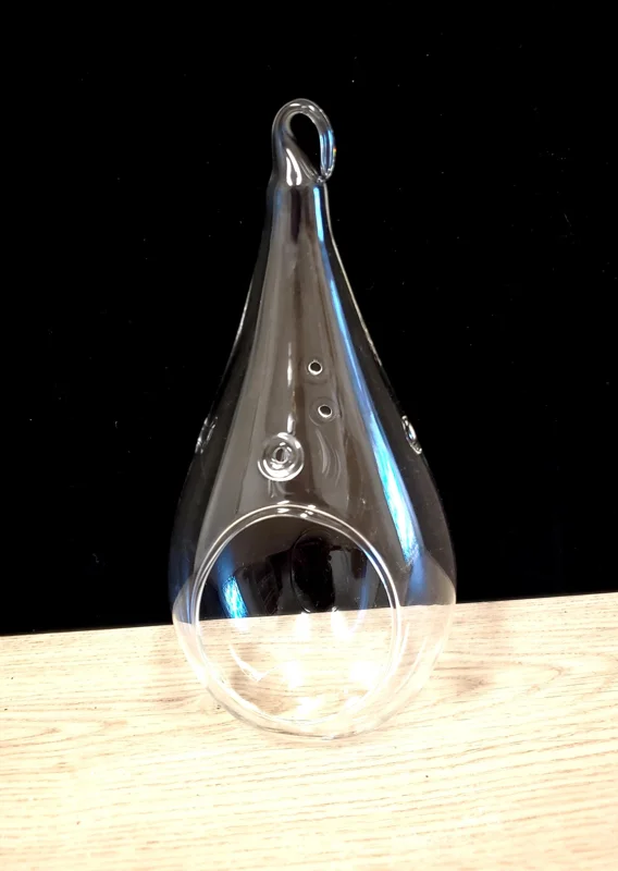 Teardrop Glass Terrarium Kit - Set of 2 with 4 Live Air Plants, Decor - Image 3