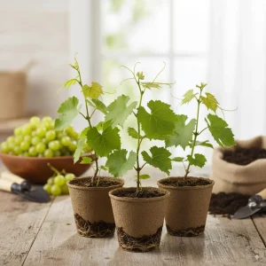 Traminette Grape Vine Live Plant – 4 Pack, 5-9 Inches Tall – Cold Hardy for Home Vineyards - Image 1