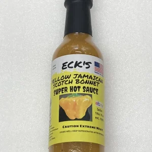 Yellow Jamaican Scotch Bonnet Super Hot Pepper Sauce 5 oz Bottle - Image 1