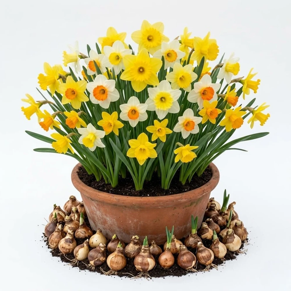 25 Mixed Color Daffodil Bulbs – Hardy Narcissus Flowers for Early Spring Planting - Image 1