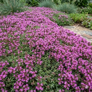 50,000 Dwarf Creeping Thyme Seeds - Pink Flowering Perennial Ground Cover - Image 2