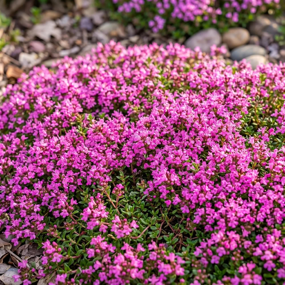 50,000 Pink Creeping Thyme Seeds - Fragrant Ground Cover Perennial - Image 1