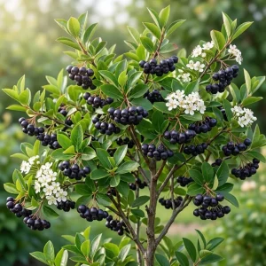 Black Chokeberry Live Plant – Aronia Berry Shrub – 6-12