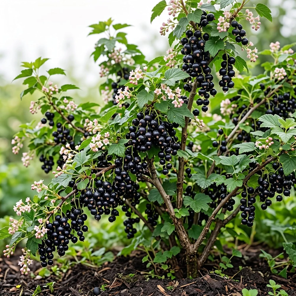 Black Currant Live Plant - Cold Hardy Fruiting Shrub, 6-12" Tall, Zone 3-8 - Image 1