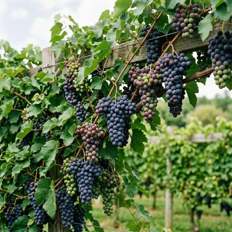 Concord Grape Live Plant Bare Root - Sweet Grapevine, 6-12" Tall, Zone 5-9 - Image 1