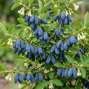 Haskap Berry Live Plant - Cold Hardy Blue Honeysuckle Bush, 6-12