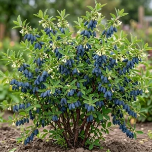 Haskap Berry Live Plant – Cold Hardy Blue Honeysuckle Bush Seedling, 6-12" Tall, Zone 3-8 - Image 1