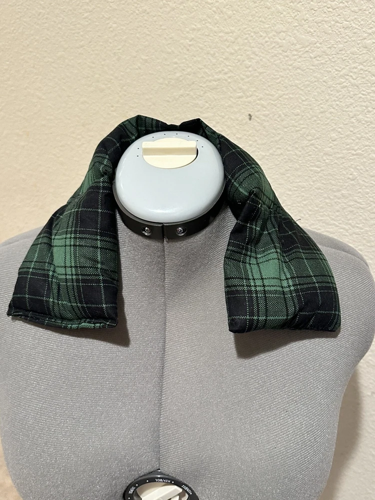 Microwave Flax Seed Neck Pack Wrap Pad - Therapeutic Heat & Ice, 4"x20" Multicolor - Image 2