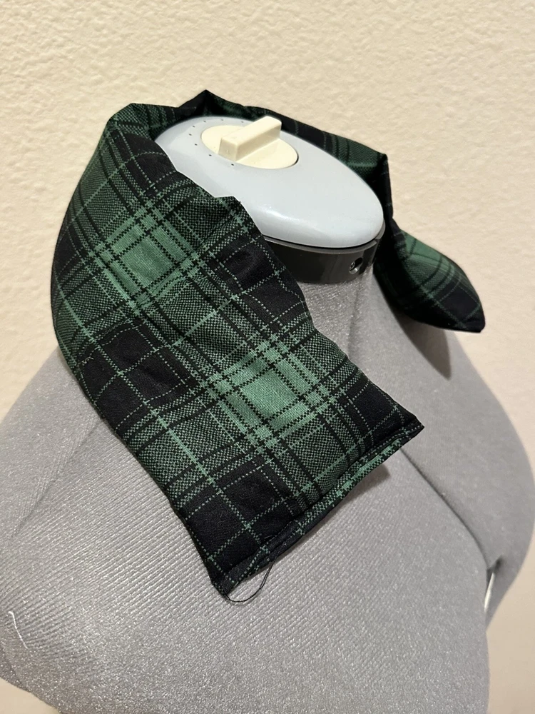 Microwave Flax Seed Neck Pack Wrap Pad - Therapeutic Heat & Ice, 4"x20" Multicolor - Image 1