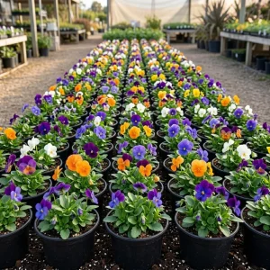 Mixed Color Pansy Live Plants - Viola x Wittrockiana - 4