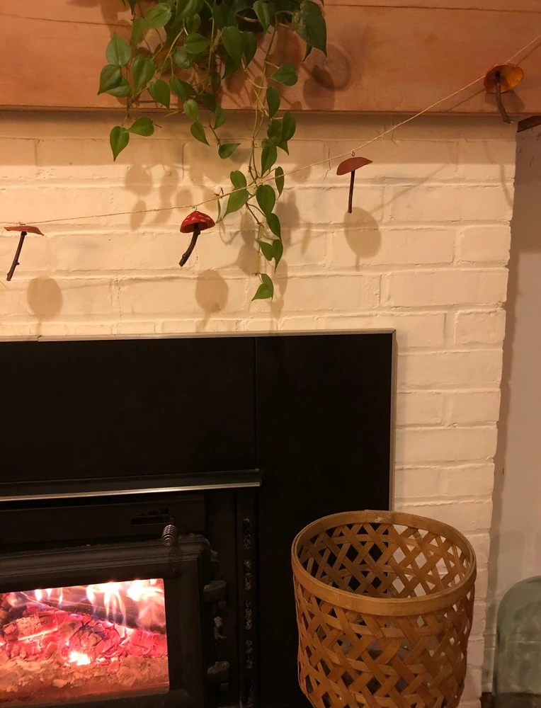 Mushroom Garland - Handmade Natural Material Decor - 7ft Total Length - Image 6