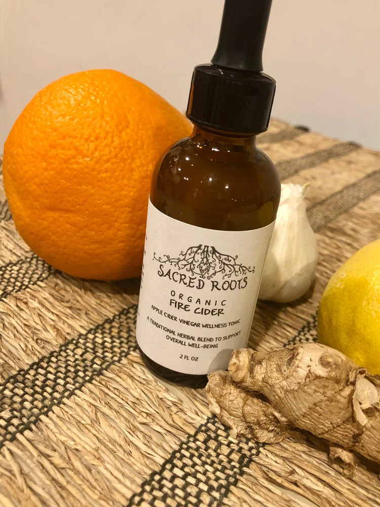 Organic Fire Cider Tonic - ACV Wellness Blend - 2 Fl. Oz. Bottle - Image 1