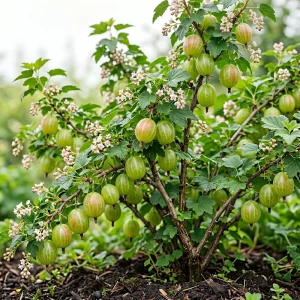 Pixwell Gooseberry Live Plant - Cold Hardy Fruiting Shrub, 6-12