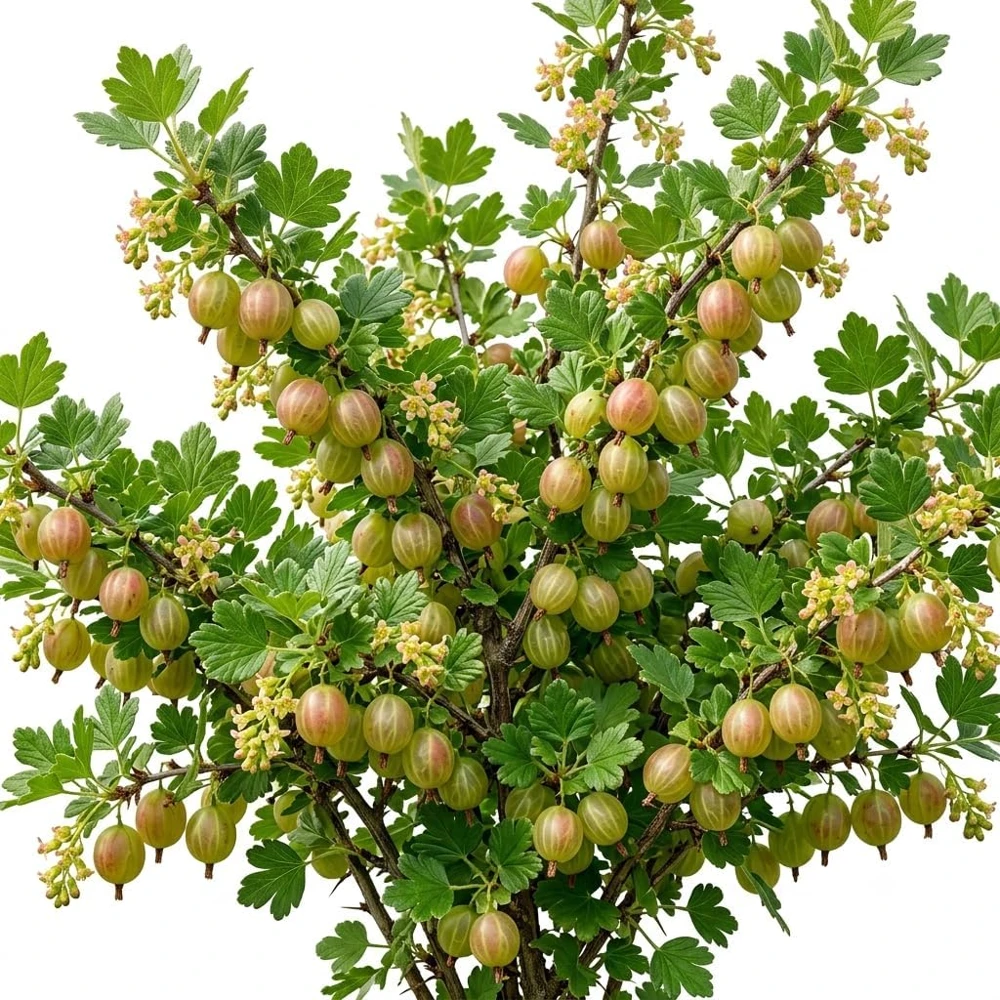 Pixwell Gooseberry Live Plant - Cold Hardy Shrub, 6-12" Tall, Fruiting Bush - Image 1
