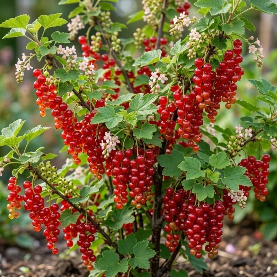 Red Currant Live Plant - Cold Hardy Bush, 6-12" Tall, Edible Fruit - Image 1