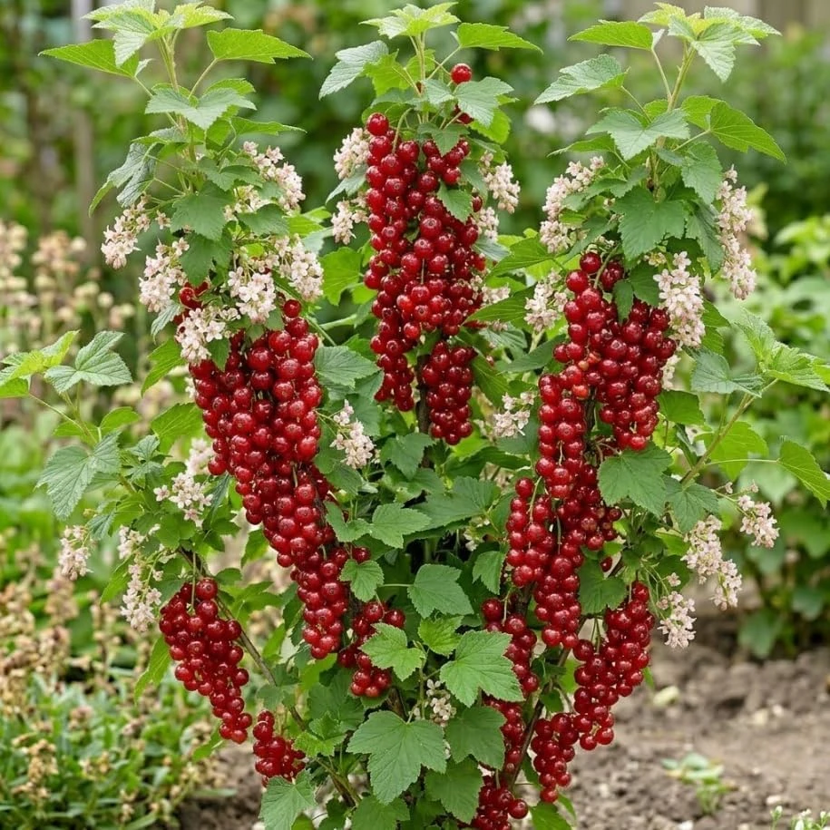 Red Currant Live Plant - Dormant Fruiting Shrub, 6-12" Tall, Zones 3-8 - Image 1