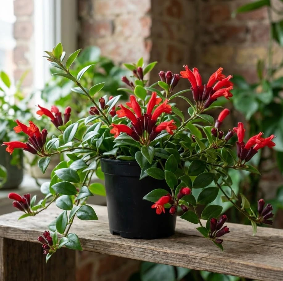 Red Lipstick Plant Live Aeschynanthus Radicans Trailing Houseplant 2" Pot - Image 1