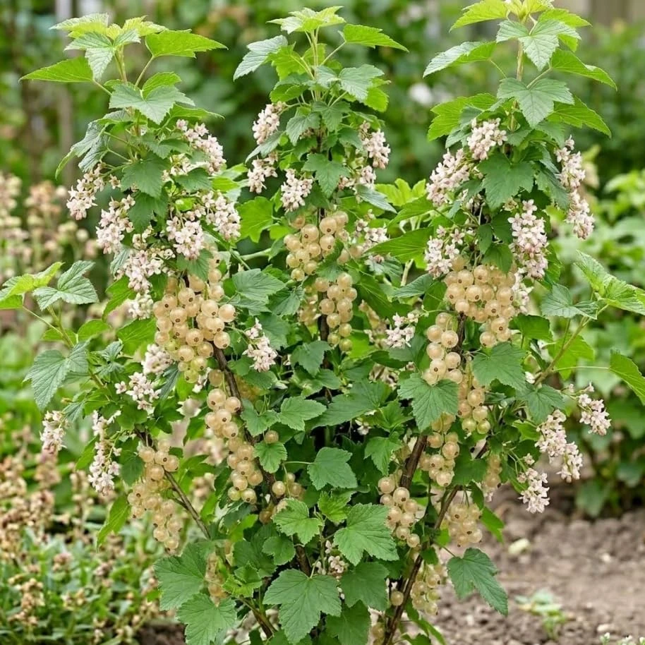 White Currant Live Plant – Cold Hardy Fruiting Shrub – 6-12" Tall - Image 1