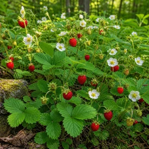 Wild Strawberry Live Plants - Fragaria Virginiana - 2 Pack, 3 Inch Pot, Winter Hardy, Edible Red Fruit - Image 2
